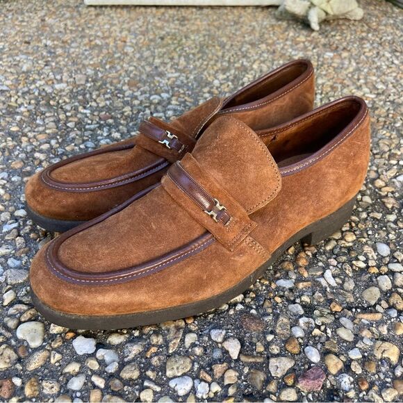 Vintage mens Hush Puppies suede Rockabilly loafers size 6.5